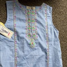 Mini Minors Embroidered Dress For Kids 4 To 5 Years Used In Good Condition Casual Sleeveless Embroidered Cotton Dress, Fitted Casual Cotton Embroidered Dress, Casual Fitted Embroidered Cotton Dress, Casual Cotton Dress With Multicolor Embroidery, Dress For Kids, Embroidered Dress, Kids' Dresses, Kids Dress, Ramadan