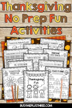 thanksgiving no prep fun activities for kids