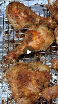 some fried food is on a metal rack