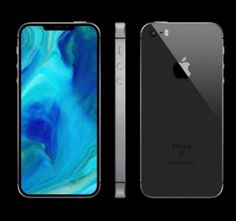 the new iphone xr is shown in three different angles, with an image of blue and