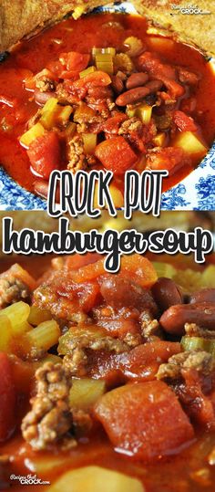 crock pot hamburger soup is an easy and delicious meal that's ready in under 30 minutes