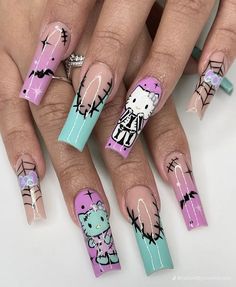 Nail Ideas Spring, Halloween Toe Nails, Nail Polish Nails, Shiny Nails Designs, Kitty Nails, Polish Nails