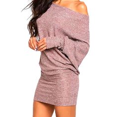 Ladies Off Shoulder Dress, Brand New,Never Worn Bodycon Dress Homecoming, Plus Dress, Sweater Dress Casual, Grey Sweater Dress, Dress Sweater, Bodycon Dress With Sleeves, Sweater Dresses, Winter Dress, Sweater Dress Women