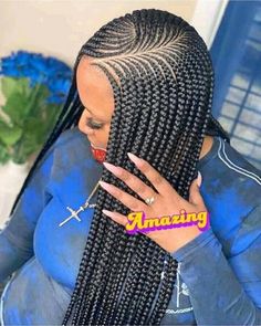 Long Cornrows, Ghana Braids Hairstyles, Lemonade Braids Hairstyles, Cornrows Braids For Black Women, Braided Hairstyles For Black Women Cornrows, Beautiful Black Hair