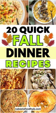 20 quick fall dinner recipes that are delicious and easy to make for the whole family