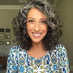 The Beauty of Natural Silver Curls and How to Care for Them | NaturallyCurly.com Greying Hair Styles Going Gray, How To Go Gray Gracefully Dark Hair, Embrace Aging, Curly Silver Hair, Silvery Blonde, Grey Blending, Amazing Gray, Going Gray Gracefully, Boho Mother