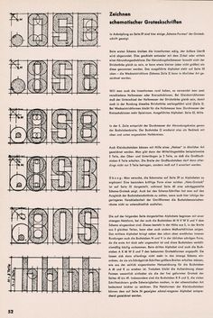 an old book with some type of numbers on the page, and two different font styles