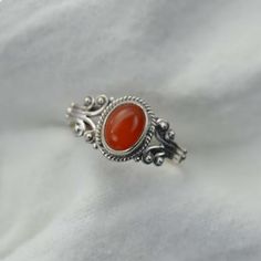 Carnelian Ring, Handmade Ring, 925 Silver Ring, Women Ring, Natural Carnelian, Gemstone Ring, Carnelian Jewelry, Statement Ring, Boho Ring All my Designs are original. Stone - Carnelian  Size - All Ring Size Setting - Bezel This Ring is for Women You will receive a Ring like the one in the pictures This Ring have 925 Stamp Suitable for use in everyday situations, or can also be used as a gift. Unique design will make a special attraction for the wearer. I make my jewelry with passion and love. The perfect gift for a Special occasion Wholesale Orders Accept on Wholesale Price All Pieces Have 925 Stamp Carnelian Jewelry, Carnelian Ring, Silver Gemstone Jewelry, 925 Silver Ring, Women Ring