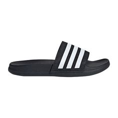 Whether for shower or the beach, these Adidas slides keep kids on the go with a quick-drying design. The bandage upper ensures a cozy fit, and the lightweight style is easy to pack up and take along. Every step stays comfortable thanks to a soft, contoured footbed.Closure Type: Slip-OnShoe Heel Height: FlatUpper/Outer Base Material: 100% SyntheticShoe Lining Material: SyntheticSole Material Content: 100% SyntheticToe Type: Open Toe, Round ToeHeel Style: Flat HeelCountry of Origin: Imported Breathable Slide Sandals For The Beach, Adidas Slides For Swimming, Lightweight Non-slip Slides, Black Slip-on Slides For Beach Season, Summer Sports Slide Sandals, Breathable White Slides For Beach, White Breathable Slides For Beach, Black Summer Sport Sandals For Beach Season, Black Open Toe Flip Flops For Poolside