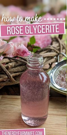 How to make a gently calming rose glycerite – a natural remedy for nervousness, flushed/upset feelings, or PMS. It can also be used in natural skin care recipes! Natural Skincare Recipes, Herbal Remedies Recipes, How To Make Rose, Rose Recipes, Natural Healing Remedies, Diy Body Care, Diy Cosmetics, Diy Body