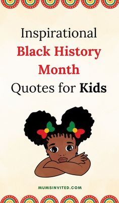 Uplift & educate kids this Black History Month with inspirational quotes for classroom displays, bulletin boards & hands-on activities. Find empowering, wise words from Martin Luther King Jr., Rosa Parks, Barack Obama & other African American icons to inspire preschoolers & kids to dream big. Use art, crafts & these quotes to honor black history. Black history month crafts for kids. Black history month poster ideas. Black history month activities for kids. Black history month art lessons.