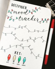 Have you got your bullet journal set up for December yet? These past few months have been so busy that I haven't really done a pretty theme in my bullet journal.... in AGES! It's been just straight-up functional, which is okay.... but I missed doodling! So I thought, for December, I'm goi... #journaling #bulletjournal #planners Bujo Christmas, Bullet Journal Mood Tracker, December Bullet Journal, Bullet Journal 2020, Bullet Journal Set Up, Bullet Journal 2019, Bullet Journal Mood Tracker Ideas, Journal Set, Bullet Journal Mood