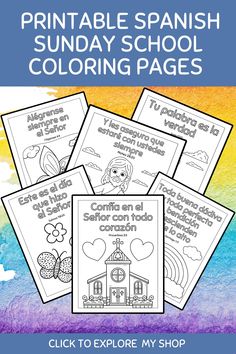 printable spanish sunday school coloring pages for kids