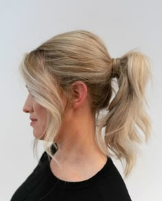 Short Hair Party Pony, Short Ponytail Hairstyles Wedding, Bridesmaid Ponytail Short Hair, High Pony Medium Length Hair, Bridesmaid Ponytail Hairstyles Medium Length, Formal Ponytail Hairstyles Short Hair, Pony Tailed Hairstyle Short Hair, Medium Length Ponytail Hairstyles, Annabeth Costume