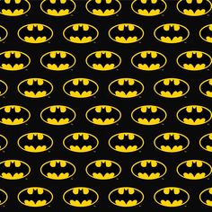 the batman symbol is shown in yellow on black