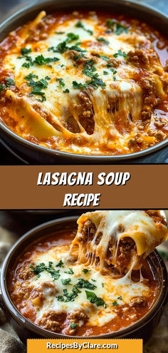 lasagna soup recipe with meat and cheese