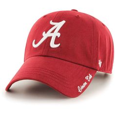 Designed by '47, this Miata Clean Up hat is ready to help you cheer on your Alabama Crimson Tide. It features bold embroidery of the team's logo across the front panels with small lettering on the left side of the brim. This cap also includes an adjustable strap with a snap button to ensure a comfy fit as you rep your Alabama Crimson Tide.Designed by '47, this Miata Clean Up hat is ready to help you cheer on your Alabama Crimson Tide. It features bold embroidery of the team's logo across the fro Team-colored Curved Brim Hat For Fans, Team-colored Hat With Curved Brim For Fans, Collegiate Fitted Hat With Curved Visor For Game Day, Adjustable Team Spirit Cap, Team Spirit Adjustable Cap, Adjustable Sports Fan Hat For Fan Merchandise, Collegiate Fitted Hat With Curved Bill For Game Day, Curved Brim Hats With Team Logo For Fan Gear, Adjustable Hats For Fan Merchandise With Team Spirit