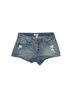 Forever 21 Denim Shorts Size: 25 Bottoms - used. No Fabric Content | Forever 21 Denim Shorts: Blue Bottoms - Size 25 Forever 21 Blue Denim Jean Shorts, Forever 21 High Waist Casual Jean Shorts, Casual Distressed Bottoms By Forever 21, Forever 21 Casual Distressed Bottoms, Forever 21 Casual High Waist Jean Shorts, Forever 21 Casual Denim Jean Shorts, Casual High-waist Jean Shorts By Forever 21, Forever 21 Medium Wash Denim Bottoms, Medium Wash Denim Bottoms Forever 21