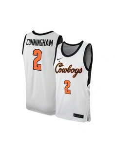 Add a bold Oklahoma State Cowboys finish to any of your game day looks with this Nike Replica Basketball jersey. Its lightweight and sleeveless design offers breathability and comfort. The classic trims and finishes of this Oklahoma State Cowboys jersey show your fandom is on the cutting edge. 
Crew neck 
Officially licensed 
Tagless collar 
Sleeveless 
Droptail hem with side splits 
Woven tag at hem 
Screen print graphics 
Sports Fan Shop by LIDS 
This item purchased online must be returned to Game Day Looks, Cade Cunningham, Cowboys Jersey, Oklahoma State Cowboys, Outdoor Bag, Oklahoma State, Boyfriend Style, Sports Tees, Outdoor Men