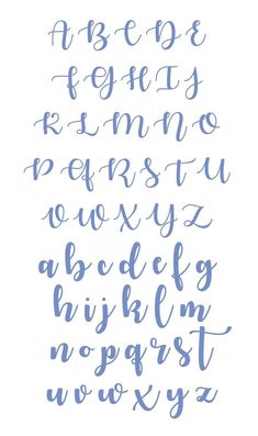 the upper and lower letters are drawn in blue ink