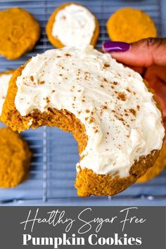 pumpkin cookies with frosting Low Carb Pumpkin Cookies, Keto Pumpkin Cookies, Pumpkin Cookies Healthy, Pumpkin Cookies Easy, Keto Cookie Recipes, Postre Keto, Keto Pumpkin, Sugar Free Cookies, Low Carb Cookies