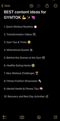 the best content ideas for glymtok and other workouts on the app