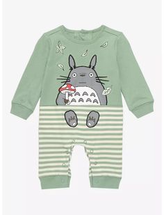 Our Universe Studio Ghibli My Neighbor Totoro Mushroom Striped Infant One-Piece Ghibli Baby, Studio Ghibli My Neighbor Totoro, Ghibli My Neighbor Totoro, Baby Bug, Newborn Mom, Our Universe, Asian Babies, Dream Baby, Baby Time