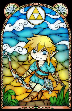 Link stained glass Stickers Pictures, Link And Zelda, Nintendo Art, Zelda Breath