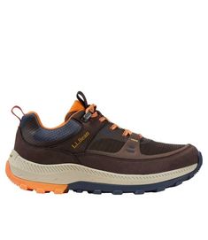 We built these hiking shoes to make it easier for everyone to get outside – with all-day comfort and next-level performance at just the right price. Order regular shoe size. (For half sizes not offered, order up to next whole size. ) Recycled polyester mesh and premium nubuck leather upper. No-sew piecing reduces seams and hotspots. Lighter, more flexible TEK2. 5® Sport waterproof membrane in upper keeps feet dry. Lacing system provides a secure and adjustable fit. Shock-absorbing, multi-density Boys Cut, Boy Cuts, Waterproof Hiking Boots, Men's Boots, Nubuck Leather, Get Outside, Boots Shoes, Hiking Shoes, Ll Bean