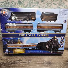 the polar express train set is in its original box, and it's ready to be shipped