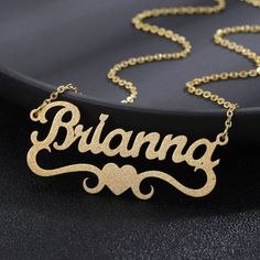 Frosted Heart Name Necklace is a beautiful bespoke frosted single nameplate personalized jewelry necklace for classy stylish jewelry lovers. This appealingly beautiful name necklace give a prestigious quality garnish for your attire. You can unleash your creative powers here. We know how creative you are as an individual. Maybe you are frustrated because you haven't got an opportunity to showcase your artistic creative talents. Well, this is the chance. Make full use of it. Don't wait and limit Personalized Gold Stainless Steel Heart Necklace, Personalized Gold Heart Necklace In Stainless Steel, Elegant Customized Heart Pendant Name Necklace, Elegant Stainless Steel Name Necklace For Personalized Gift, Elegant Stainless Steel Nameplate Necklace, Elegant Stainless Steel Name Necklace As Personalized Gift, Elegant Personalized Stainless Steel Name Necklace, Personalized Elegant Stainless Steel Name Necklace, Elegant Customizable Stainless Steel Name Necklace