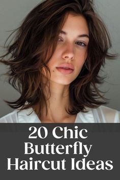 Butterfly Haircut Medium/short, Mid Length Butterfly Haircut, Shoulder Length Butterfly Cut, Butterfly Haircut For Short Hair, Butterfly Cut Short Hair, Medium Butterfly Haircut, Diy Butterfly Haircut, Short Butterfly Haircut, Growing Out Bangs