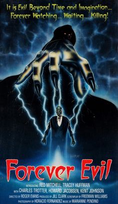 the movie poster for forever evil, starring two hands reaching out to each other with lightning in the background