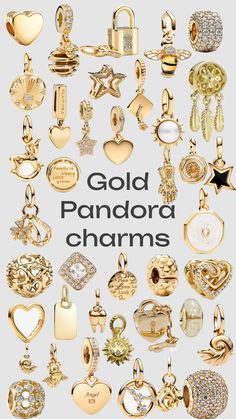 Gold pandora charms Pandora Gold, Preppy Jewelry, Fashion Guide