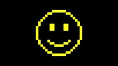 an image of a smiley face in the dark