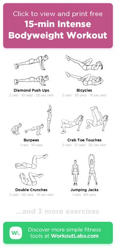 the bodyweight workout guide for beginners is shown in black and white, with instructions to