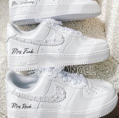 Nike Air Shoes, Bling Wedding, Womens Tie, Bridal Pearls, Tie Shoes, Daughter Gifts, Womens Shoes Sneakers, Shoe Laces, Athletic Shoes