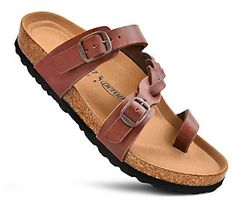 Sun-kissed and breezy, the Seraph sandal features a comfortable footbed, an adjustable fit, and stylish detailing that elevates your warm-weather look. From Aerothotic. Supportive Sandals, Fashion Slides, Womens Slides Sandals, Don't Settle For Less, Womens Slides, Braided Strap, Sandals For Women, Comfortable Sandals, Toe Sandals