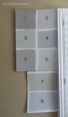 an open door with numbers on it