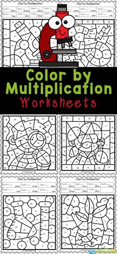 the color by number worksheet for kids to learn how to draw and color