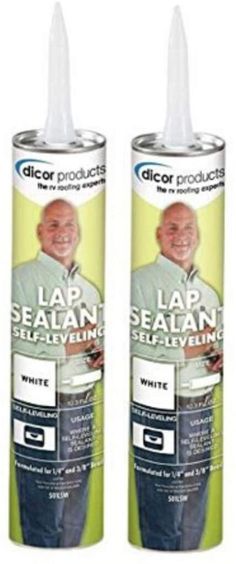 two canisters of sealant for furniture