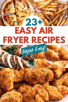 the cover of 23 easy air fryer recipes