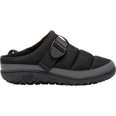 Keep your feet cozy  whether you're relaxing on the couch or chilling by the campfire. The men's Chaco Ramble Rugged canvas clogs have soft fleece linings and water-resistant uppers for outdoor use. Comfortable Durable Clogs For Outdoor Activities, Comfortable Slip-resistant Outdoor Slippers, Casual Winter Outdoor Clogs, Comfortable Durable Outdoor Clogs, Comfortable Slip-on Clogs For Outdoor, Winter Outdoor Slip-on Clogs, Comfortable Outdoor Clogs With Rubber Sole, Comfortable Black Clogs For Outdoor Activities, Outdoor Winter Clogs With Cushioned Footbed