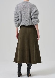 Cassia Skirt Corduroy in Costes – Citizens of Humanity Corduroy Skirt For Fall Workwear, Fall Corduroy Skirt For Workwear, Relaxed Khaki Skirt For Fall, Citizens Of Humanity, Skirt, Human, High Quality, Fabric