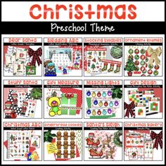 christmas preschool activities and printables for the classroom to help students learn how to decorate