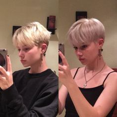 Feminine Short Haircuts, Androgynous Haircut, Androgynous Hair, More Feminine, Masculine Feminine, Shot Hair Styles, Foto Poses, Short Hair Haircuts, Cut My Hair