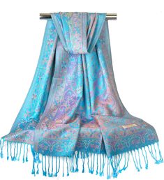 Light weight turquoise blue floral pashmina scarves for women Delight in the soft, breezy feel of our colorful scarves, perfect for warmer months. Crafted from silky-smooth fabric, these oversized wraps offer endless styling possibilities. Drape them around your neck, use as a head covering, or even as a beach cover-up. A luxurious accessory that elevates any outfit, making it an ideal gift for yourself or someone special. ~~Item details~~ Quantity: 1 rectangular long scarf Material: viscose jac Wedding Head Wrap, Festival Scarf, Wedding Pashmina, Festival Scarves, Bohemian Scarves, Blue Shawl, Pashmina Wrap, Paisley Scarves, Scarf Material