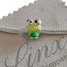 Linx Discontinued Sterling Silver Keroppi Hello Kitty Green Frog Bracelet Charm Material: Sterling Silver 925 Fits All Standard Charm Bracelets Including Linx, Pandora, Gnoce, Etc. Sterling Silver And Rose Gold Bracelets, Necklaces, & Charm Holders Available To Add This Charm To! (Bracelet/Necklace Not Included) All Of Our Jewelry Is Authentic 925 Sterling Silver, 18k Rose Gold, 14k Gold, White Gold, Etc. I Myself Am Sensitive To The Material Used In Jewelry, So I Want To Assure Our Customers Th Frog Bracelet, Rose Gold Bracelets, Green Frog, Gold Bracelets, Rose Gold Bracelet, Bracelet Charm, Bracelet Necklace, Charm Bracelets, 18k Rose Gold