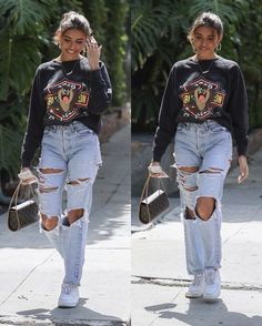 Madison Beer Outfits Winter, Madison Beer Winter, Outfit Ideas With Ripped Jeans, Madison Beer Style, Madison Beer Outfits, Beer Outfit, Popular Outfits, Celebrity Street Style, Outfits Winter