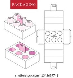 the packaging is designed to look like an open box with pink tissue on top and bottom